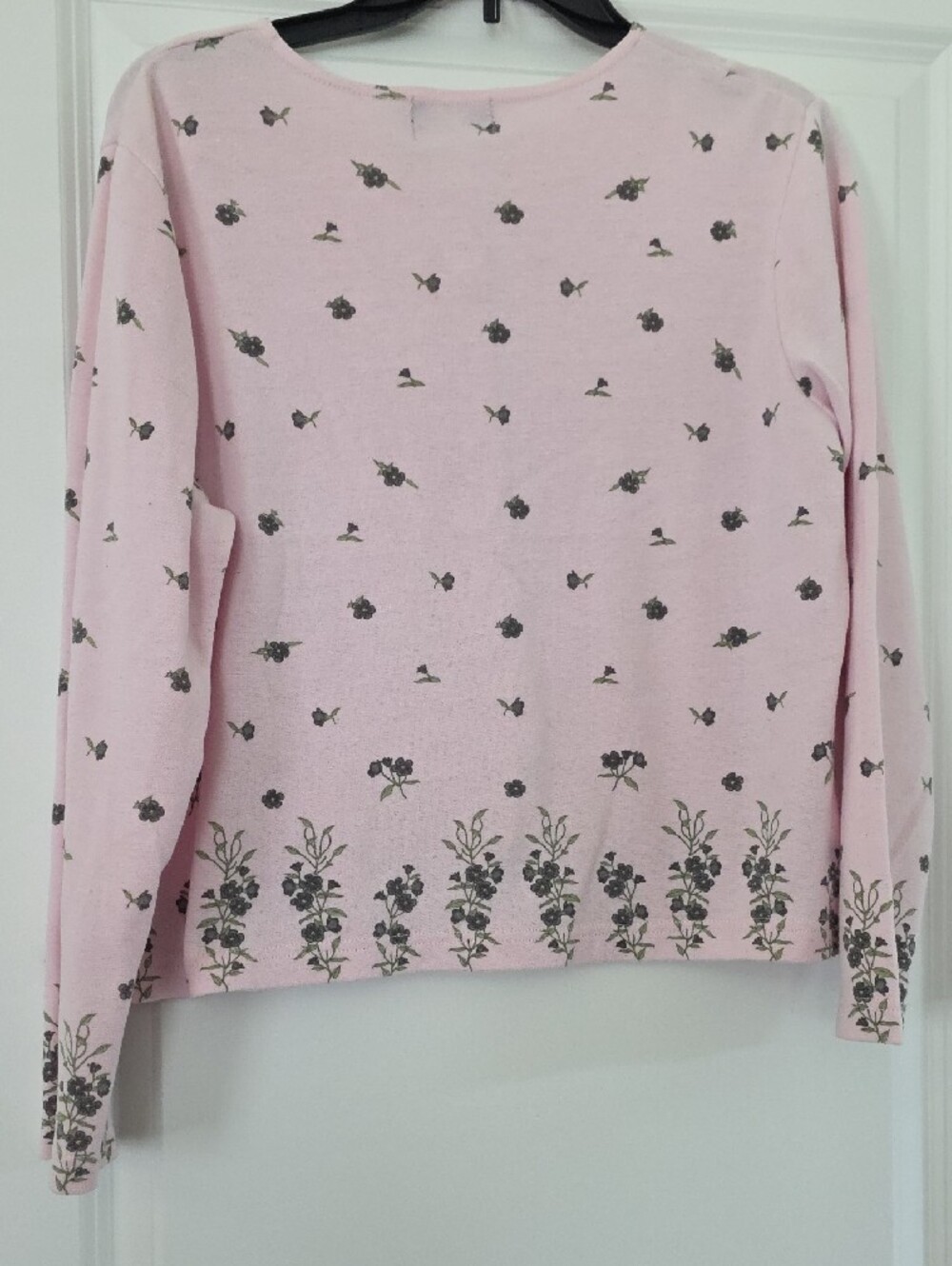 Pink Floral Button-Down Cardigan - Picture 5 of 6